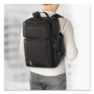 Solo Urban Hybrid Briefcase, 5" X 17.25" X 17.24", Polyester, Black freeshipping - TVN Wholesale